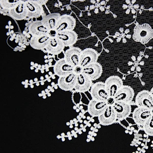 19cm New Style Cotton Tassels Collar Lace with Flowers Pattern Ornament