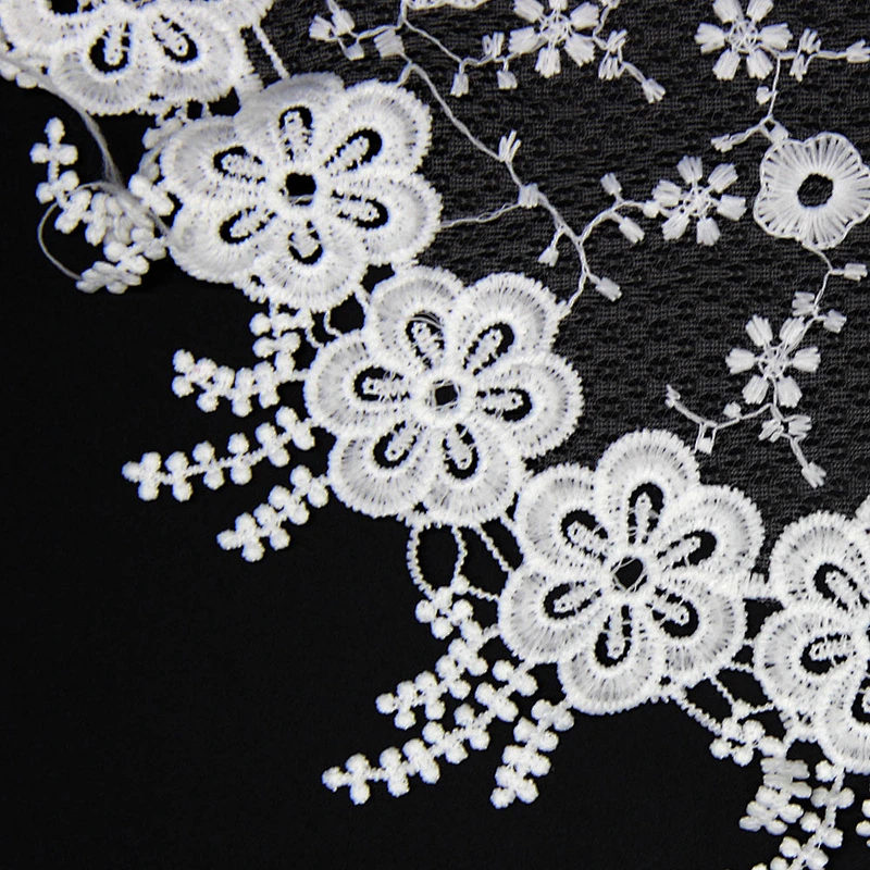 19cm New Style Cotton Tassels Collar Lace with Flowers Pattern Ornament