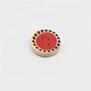 DIY Natural Wooden Animal Button For Garment Decoration