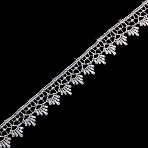 3.5cm Flower Design Chemical Embroidery Lace for Skirt Decoration