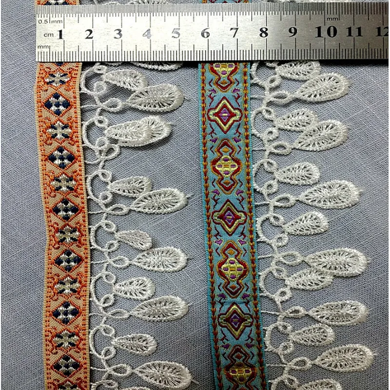 Fashion national embroidery lace accessories vintage clothing fabric accessories embroidery lace ribbon