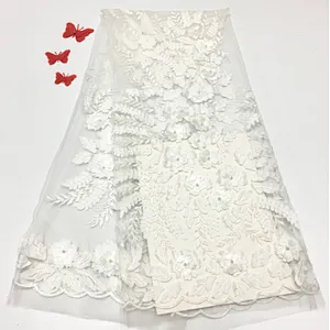 2019 high quality hot new design applique mesh lace fabric wedding fabric