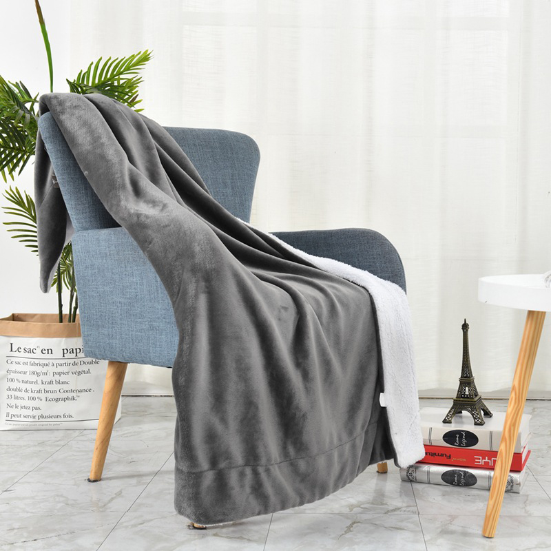 New production custom sherpa fluffy fleece blanket large for winter