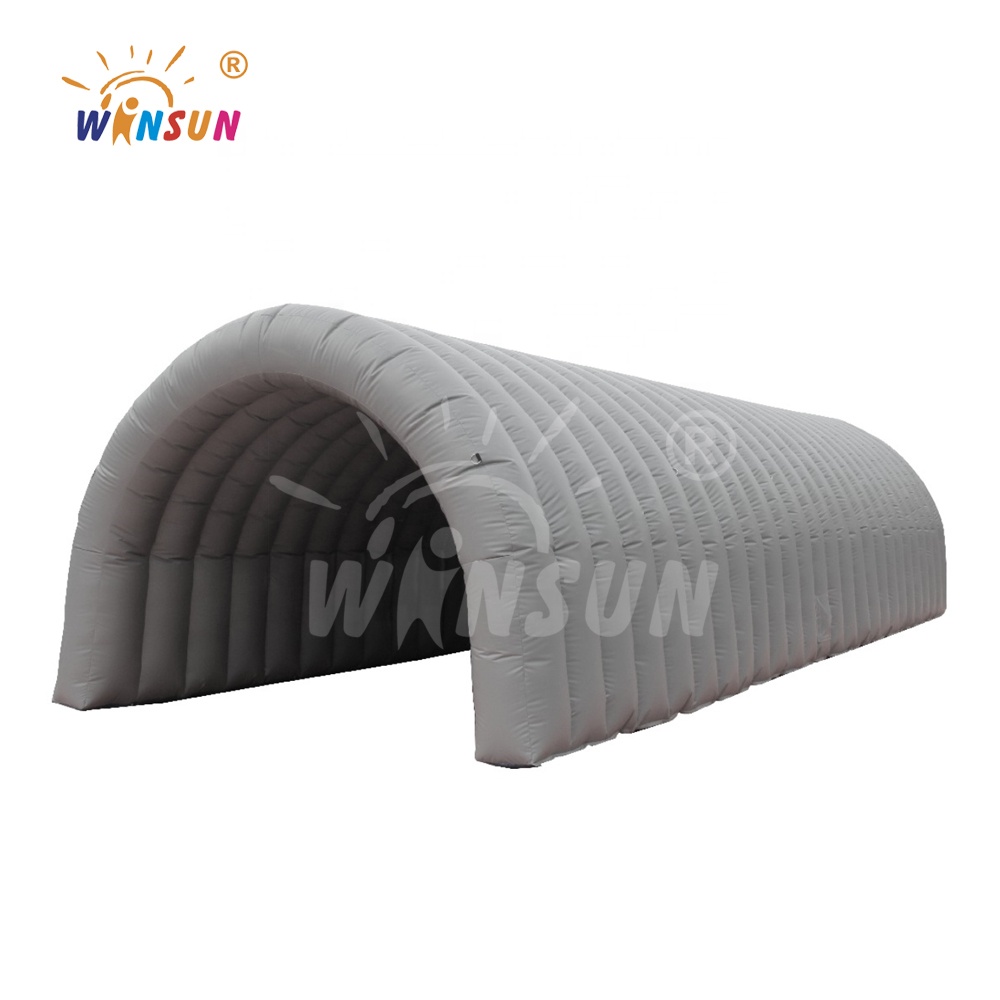 Outdoor single tunnel inflatable bubble tent, large inflatable tent with tunnel, inflatable tunnel tent