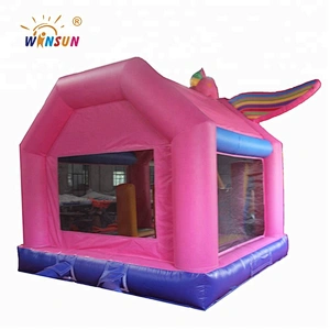 Commercial inflatable bounce house with slide, inflatable bounce house unicorn