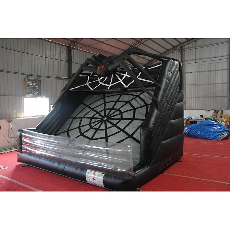 Attraction inflatable spider wall, clear spider crawl climbing wall,professional wall games hot hire