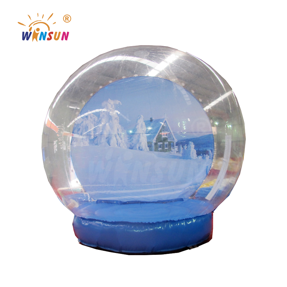 2018 New design PVC inflatable Christmas globe, transparent snow bubble ball, inflatable globe ball