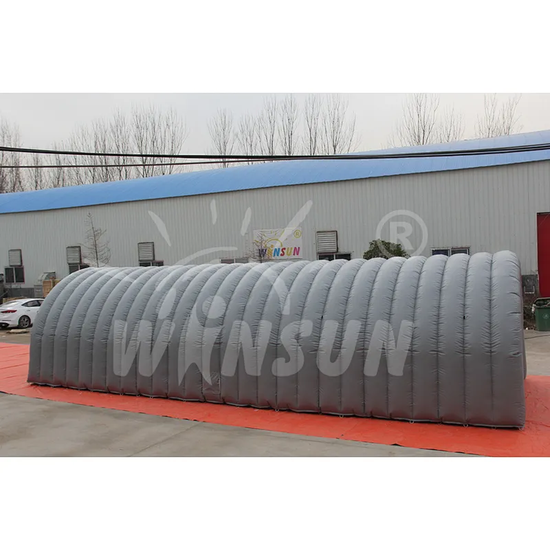 Outdoor single tunnel inflatable bubble tent, large inflatable tent with tunnel, inflatable tunnel tent