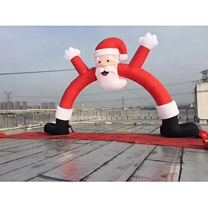 Super new edition inflatable santa claus bow door, air constant christmas door way for sale