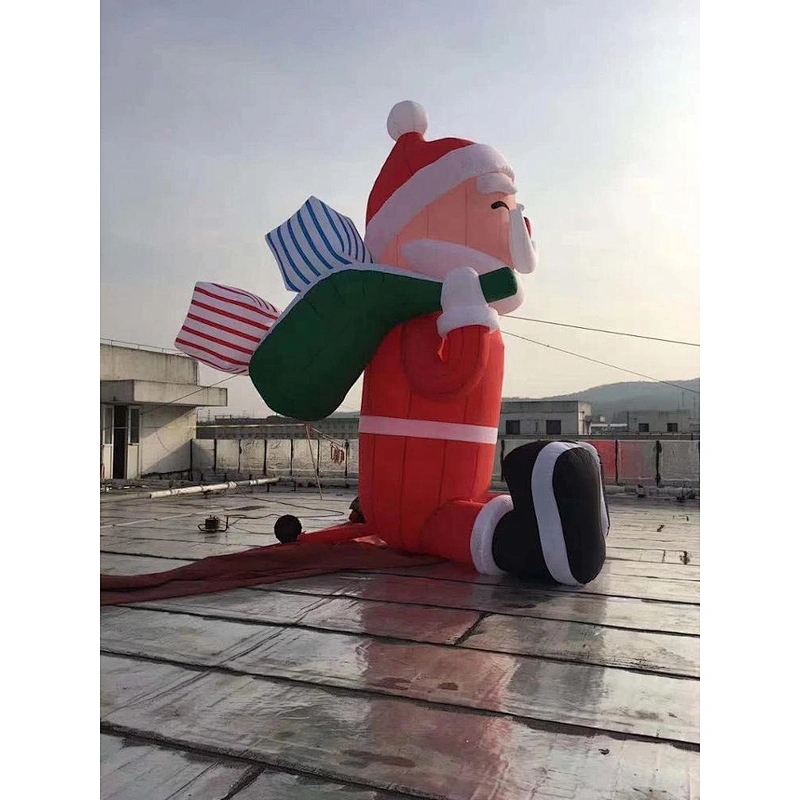 2019 Cute inflatable santa claus bow door, air constant christmas door way for sale
