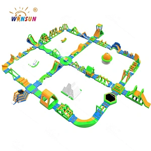 Customized cheap giant inflatable floating water park,floating inflatable water park