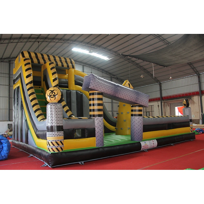 nuclear zone playground toxic inflatable Obstacle Course free stunt jump amusement park on sale,Nuclear Zone Inflatable Playgrou