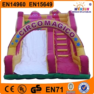 Custom Logo Large long inflatable 0.55mm PVC water Mini jungle Slide