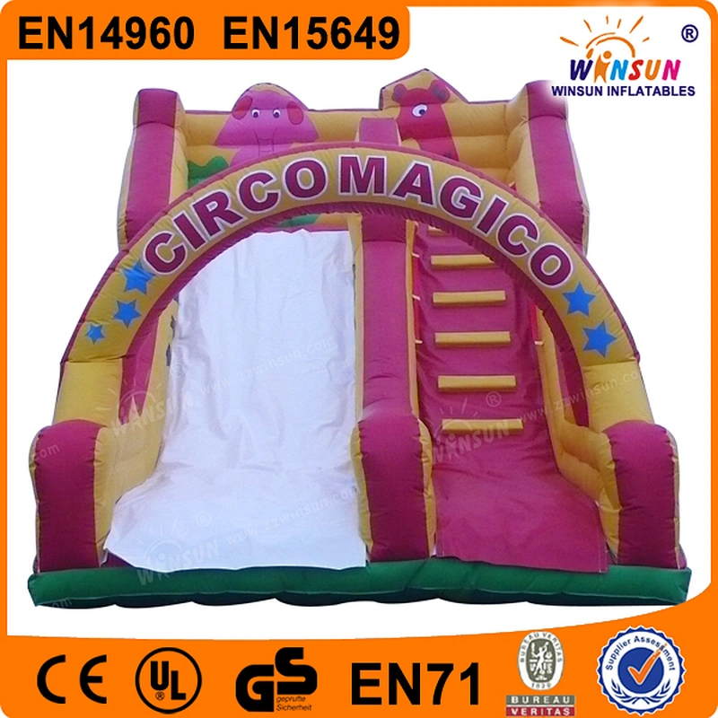Custom Logo Large long inflatable 0.55mm PVC water Mini jungle Slide