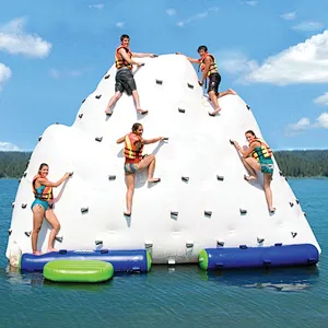 Inflatable water rock climbing wall, water toys inflatable water iceberg,  inflatable floating climbing wall