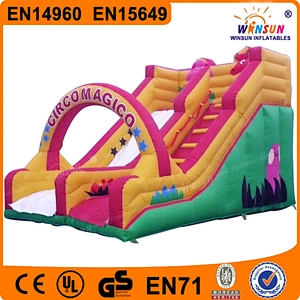 Custom Logo Large long inflatable 0.55mm PVC water Mini jungle Slide