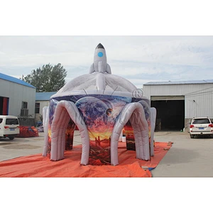 Outer Space Rocket Themed outdoor Inflatable Spider Tent,inflatable spider dome tent