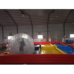 Super inflatable human hamster ball race track,inflatable zorb ball track,land mat for sale