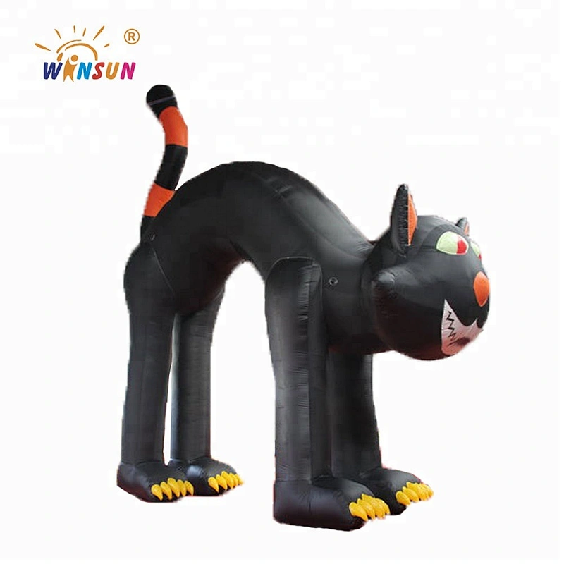 Animated inflatable Halloween black jack cat,All saints Day black cat, inflatable lawn decoration black cat