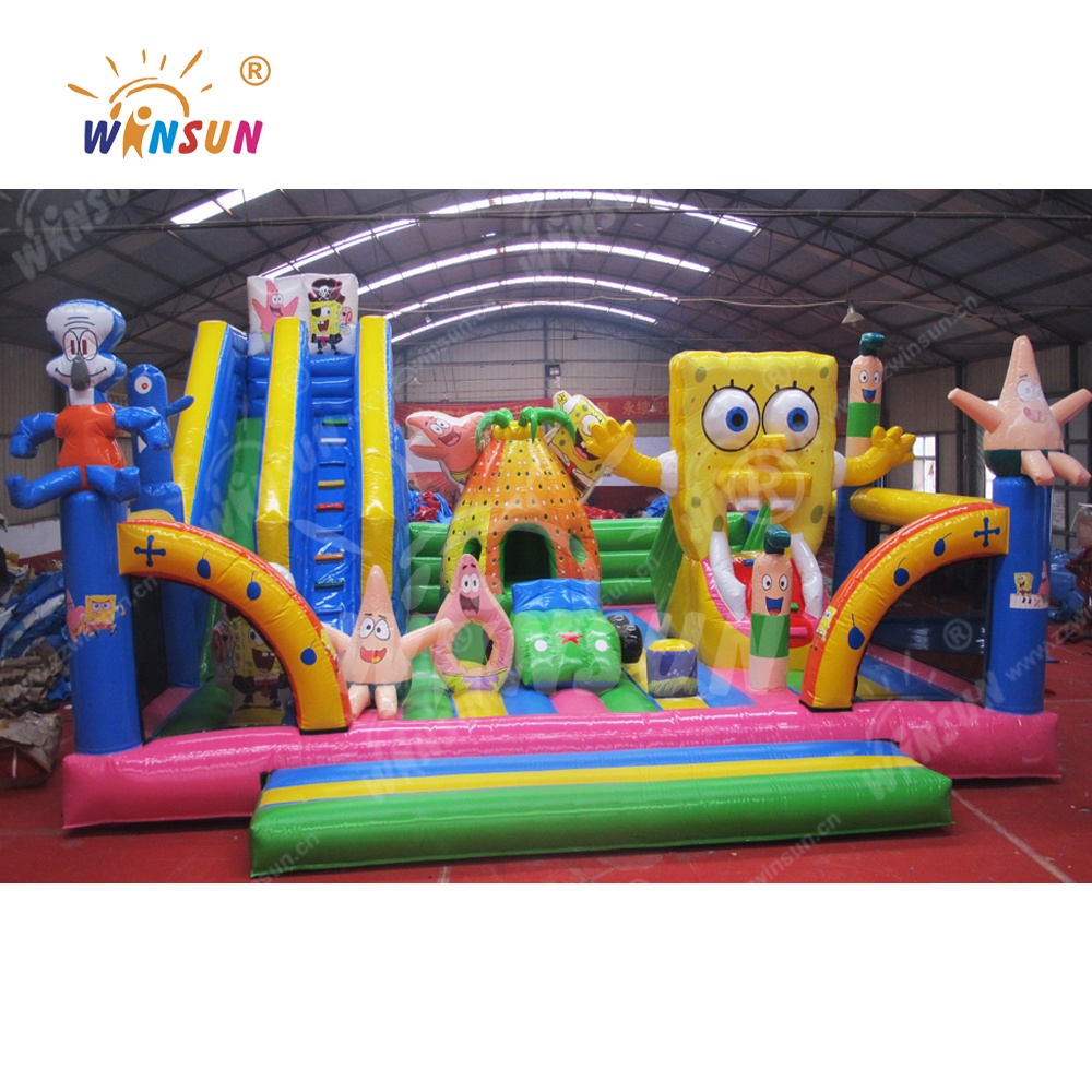 Hot newest design custom popular used largest inflatable fun city for adults