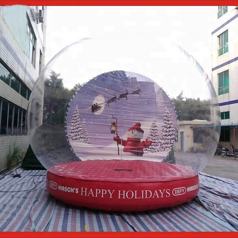 Airtight constant air continue inflatable snow globes
