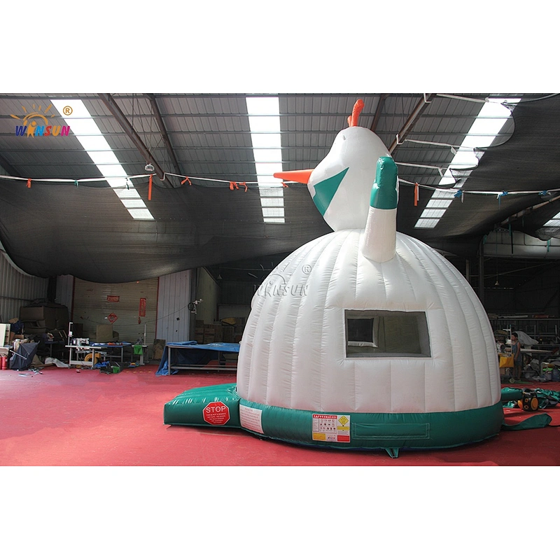 Amusement Cartoon theme inflatable snow man bouncers, inflatable cute jumping trampolines, air bouncy castles for rental