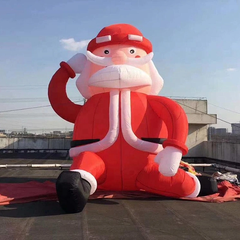 Super new edition inflatable santa claus bow door, air constant christmas door way for sale