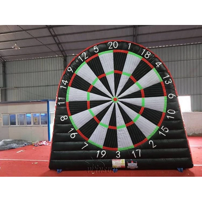 Bull eye inflatable foot dart boards,inflatable kick darts game board,inflatable soccer and golf dart score board for sale