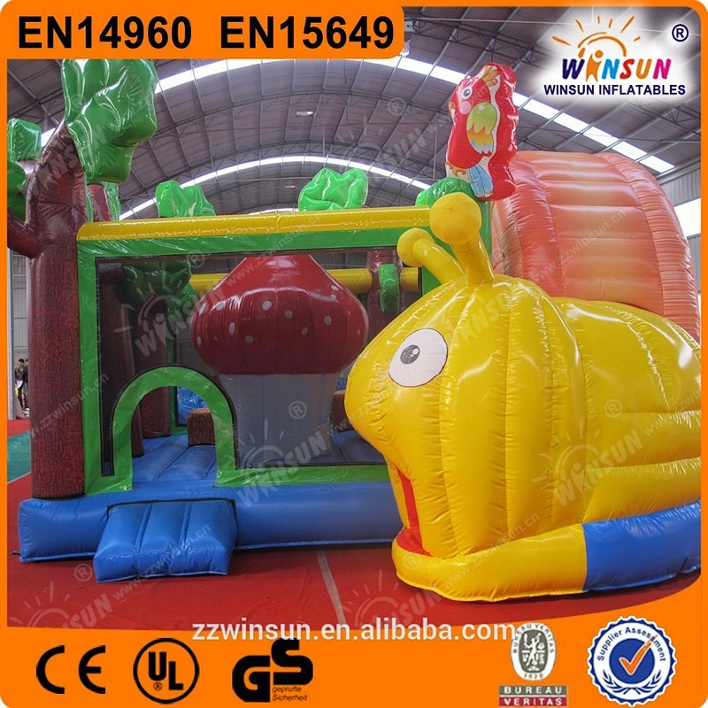 New Design CE Inflatable Snail Bouncer for sale, snail castle house for rental