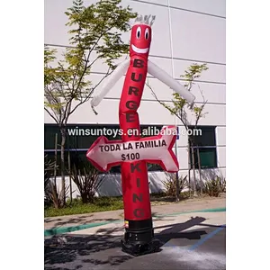 Inflatable 15ft arrow red burger king For Comercial,air dancer for advertising