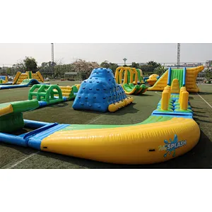 giant inflatable floating water park land, water park inflatable water obstacle course toys for sale