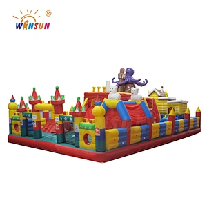 large inflatable fun city amusement park for kids