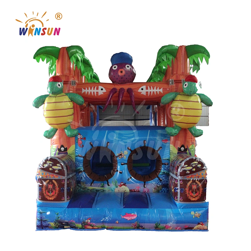 Children inflatable path treasure island,toddler slides bounce combo,percorso tesoro mt for sale