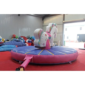 High quality Commercial pull riding bounce and ride inflatable,Inflatable Rodeo Unicorn