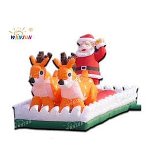New Design Santa Claus Xmas Father santa father with deer christmas cartoons