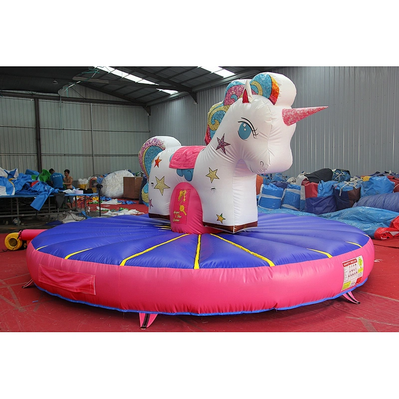 High quality Commercial pull riding bounce and ride inflatable,Inflatable Rodeo Unicorn