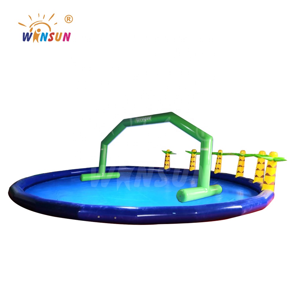 Advertising inflatable water floating archway,inflatable airtight bow,commercial air sealed arch for sale
