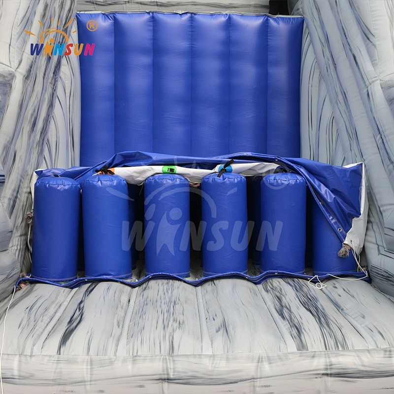 Carnival game inflatable cliff jump games, interactive jump bounce house and jump off stunt game for kids and teens for sale