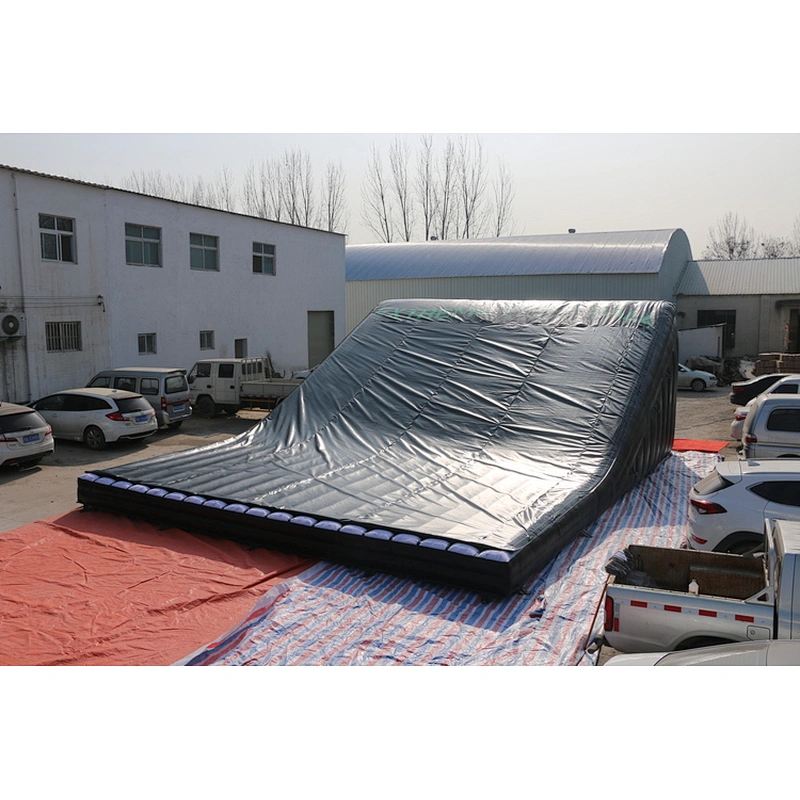 Custom extreme sport Inflatable Skiing Jump stunt airbag,big inflatable landing airbag ramp pad,sloped jump air bag mat for sale