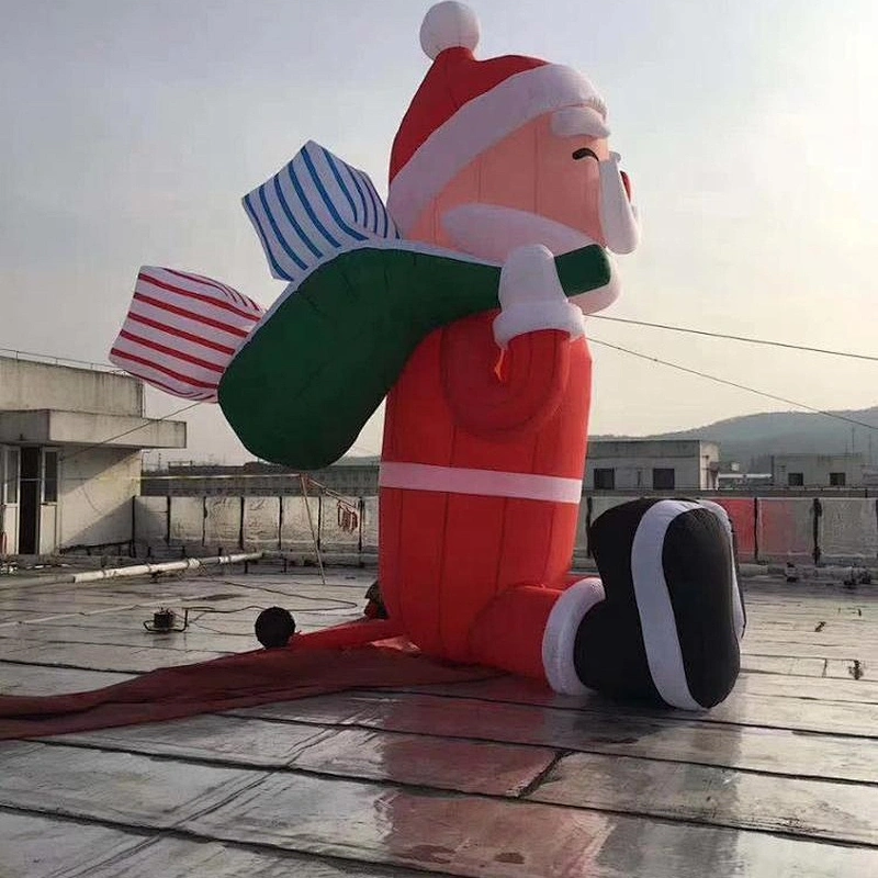 Super new edition inflatable santa claus bow door, air constant christmas door way for sale