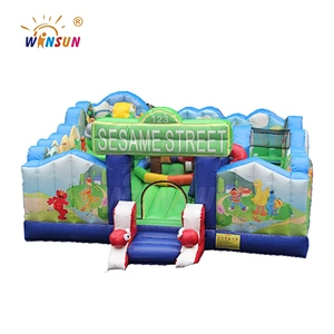 Amusement inflatable bouncy combo house,inflatable jumping room,inflatable moonwalk fun city for promotion