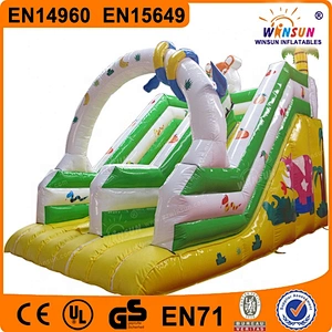 New design 0.55mm PVC adult inflatable rainforest commercial slide