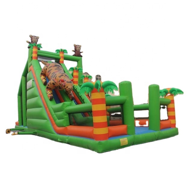 Adrenaline inflatable jumping platform sport games,inflatable monkey slides games with jumping platform  for sale and rentals
