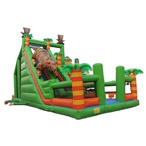 Adrenaline inflatable jumping platform sport games,inflatable monkey slides games with jumping platform  for sale and rentals
