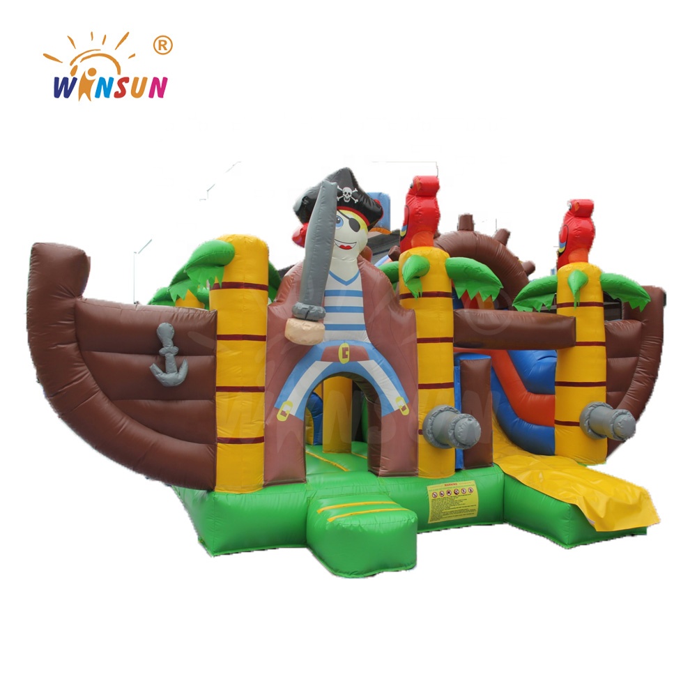 Build your own inflatable pirate ship paradise,inflatable fairyland pirate bounce, screamer water slides