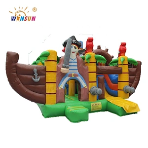 Build your own inflatable pirate ship paradise,inflatable fairyland pirate bounce, screamer water slides