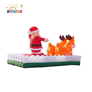Factory Price christmas inflatable for decoration, inflatable santa claus with christmas inflatable elk