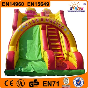 Custom Logo Large long inflatable 0.55mm PVC water Mini jungle Slide