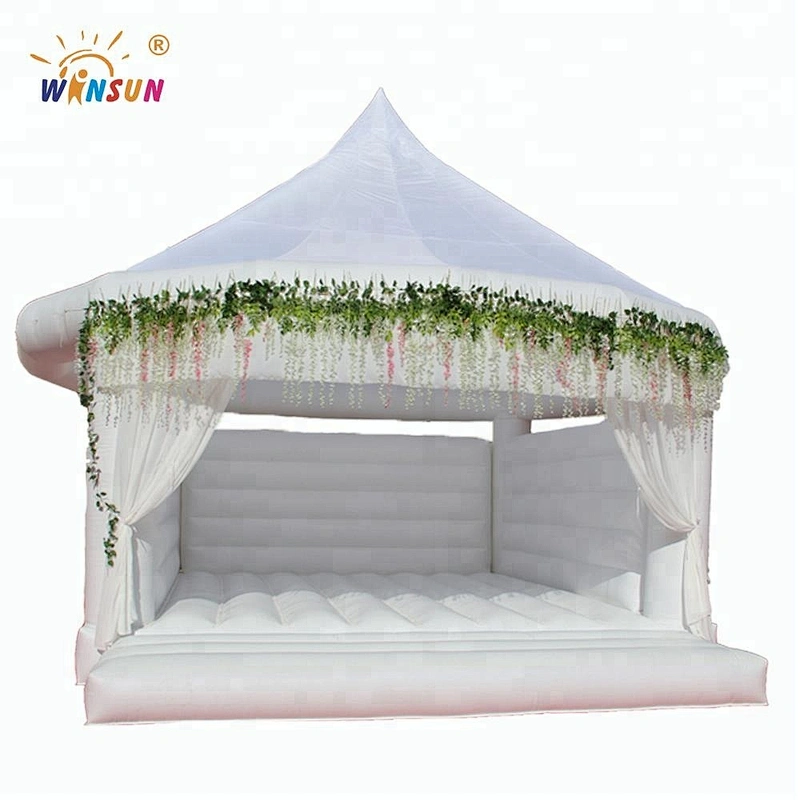 Europe popular CE inflatable wedding castle, 5M wedding bouncy castle, inflatable wedding bouncy