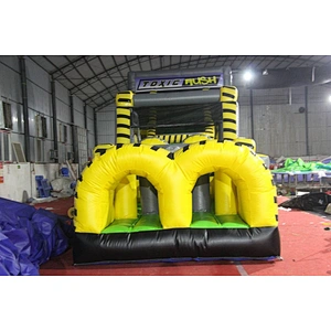 Outdoor big adult inflatable obstacle course equipment, challenge boot camp inflatable obstacle course